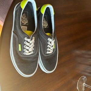 Vans Black and Green Sneakers with Skate Style